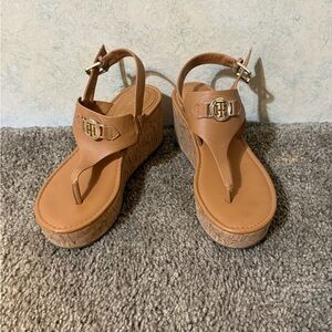 Tommy Hilfiger Brown Wedge Sandals